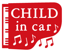 赤ちゃん乗ってます、CHILD IN CARステッカー、BABY IN CAR ステッカー、ピアノ